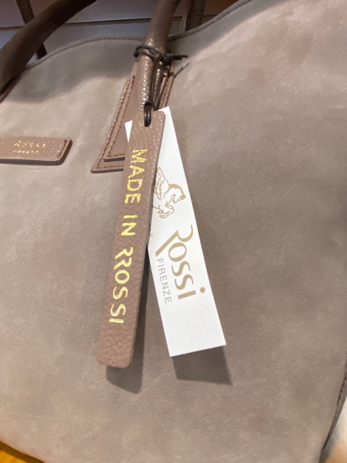 BRUNO ROSSI Borsa due manici CAMOSCIO