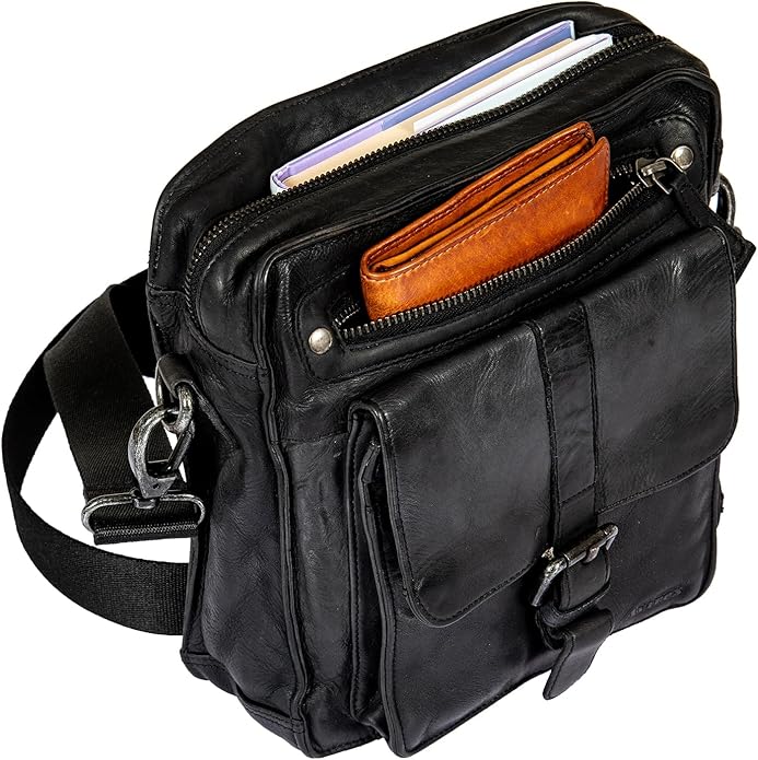 AVIREX Tracolla grande PELLE VINTAGE