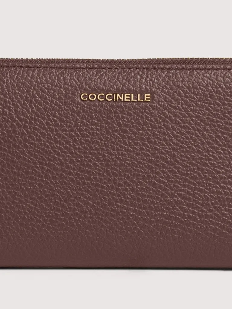 COCCINELLE METALLIC SOFT Zip Around Large