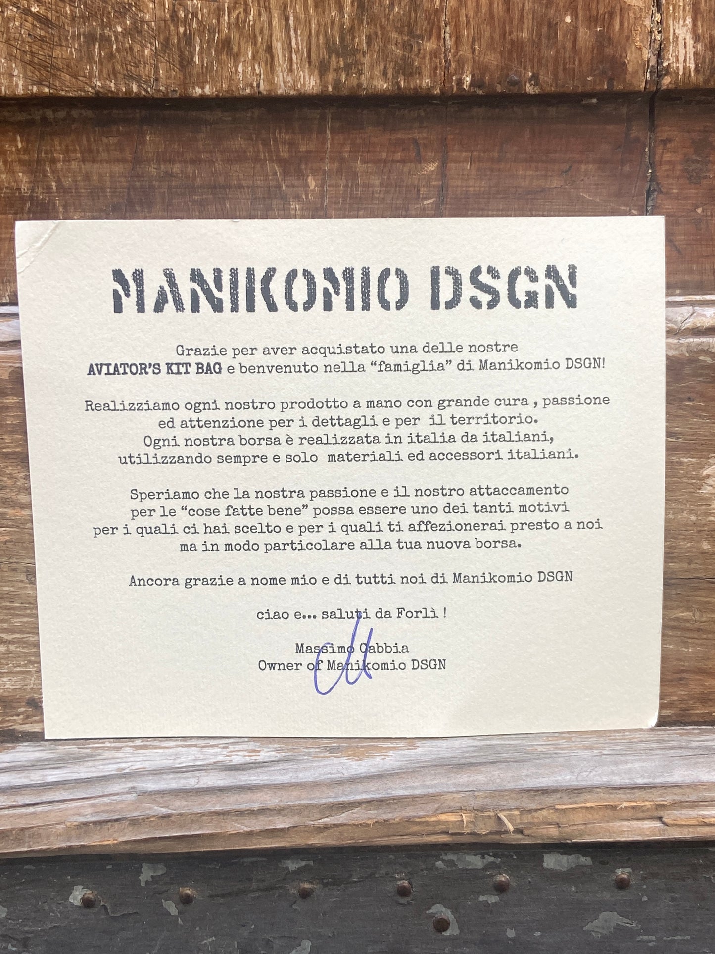 MANIKOMIO DSGN Aviator's Kit Bag HERITAGE 38