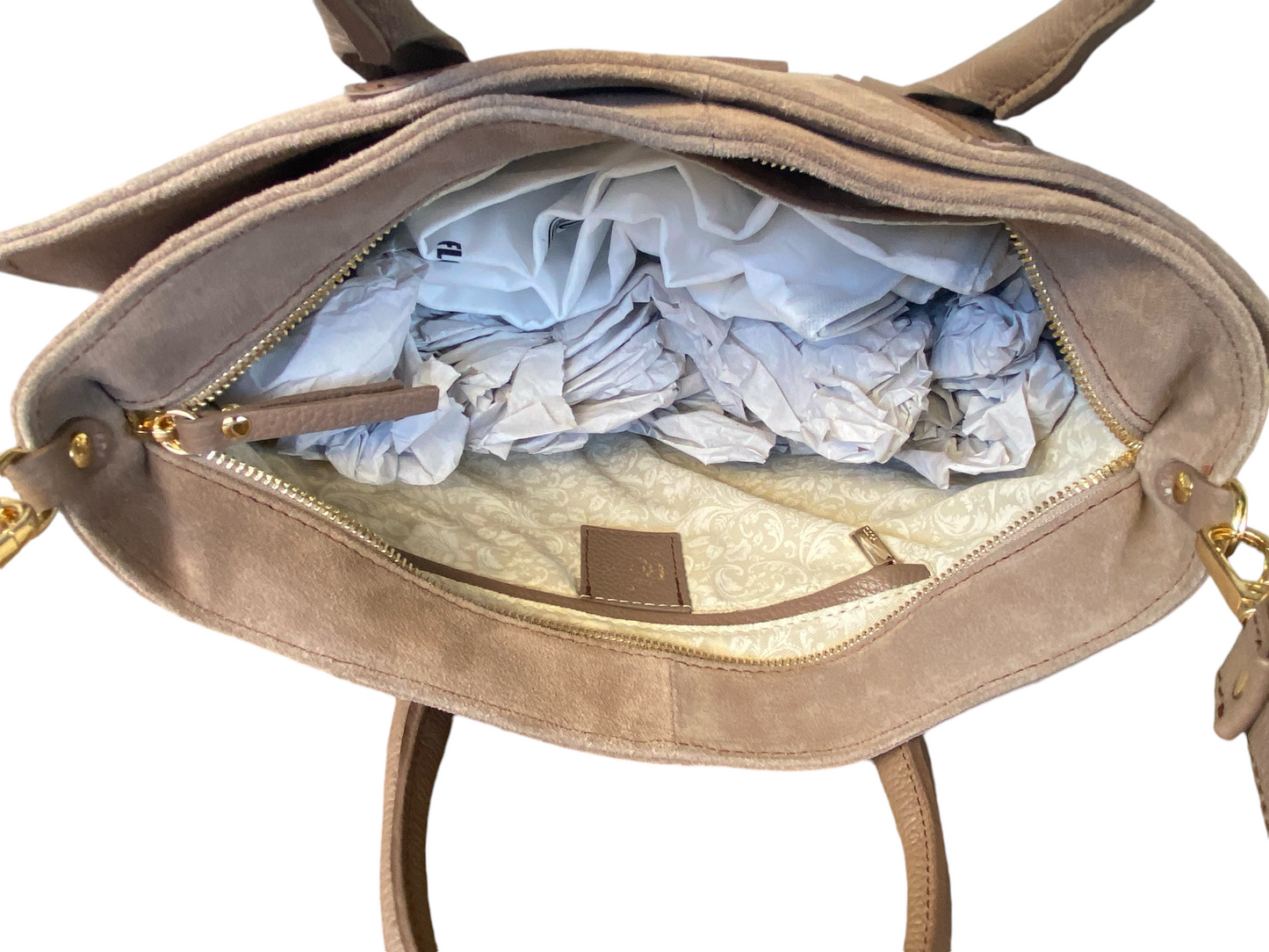 BRUNO ROSSI Borsa due manici CAMOSCIO