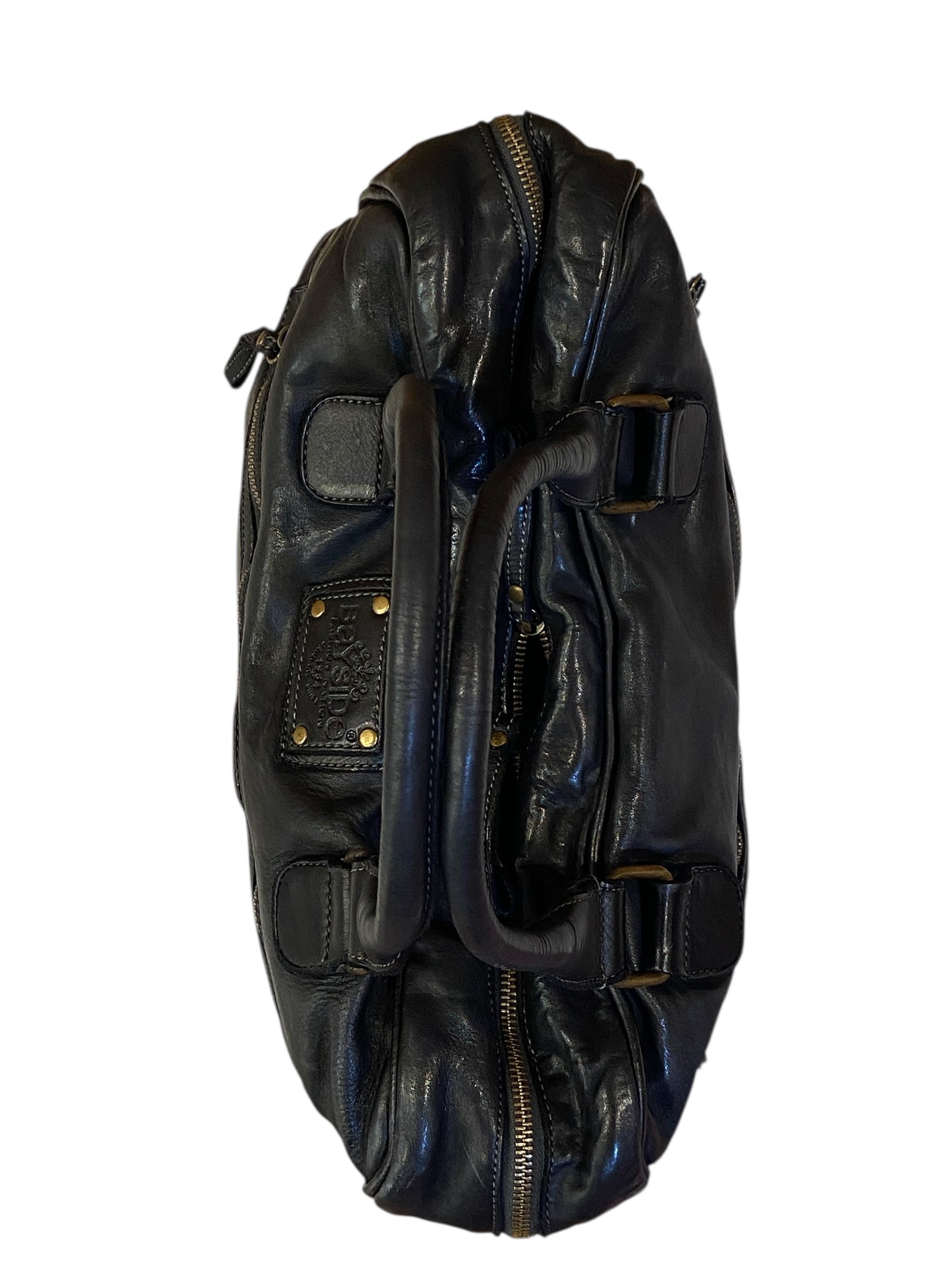 BAYSIDE Borsa in cuoio vintage con intreccio
