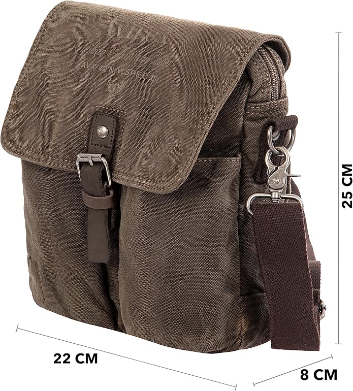 AVIREX Tracolla canvas "stone washed"