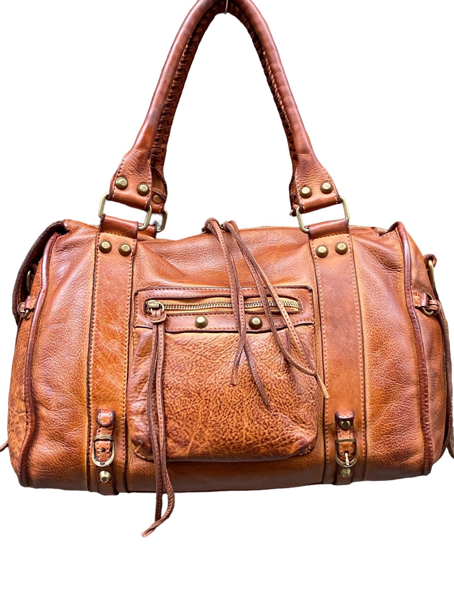 BAYSIDE Borsa a mano in cuoio vintage
