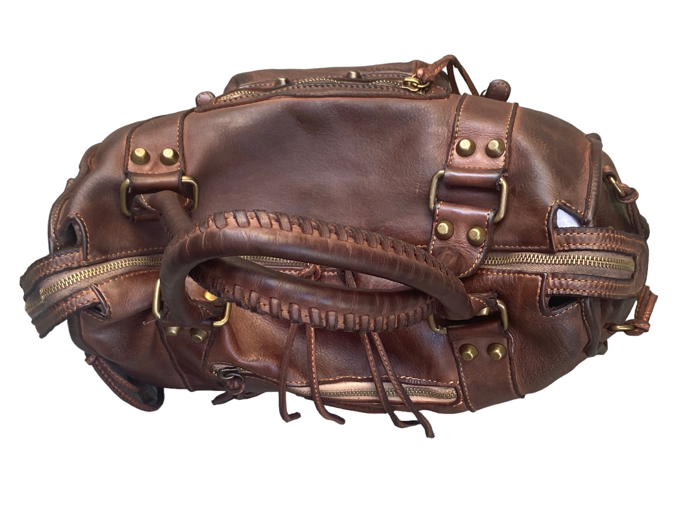 BAYSIDE Borsa a mano in cuoio vintage