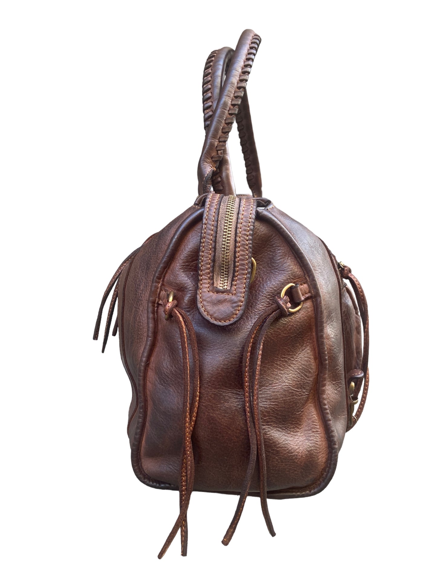 BAYSIDE Borsa a mano in cuoio vintage