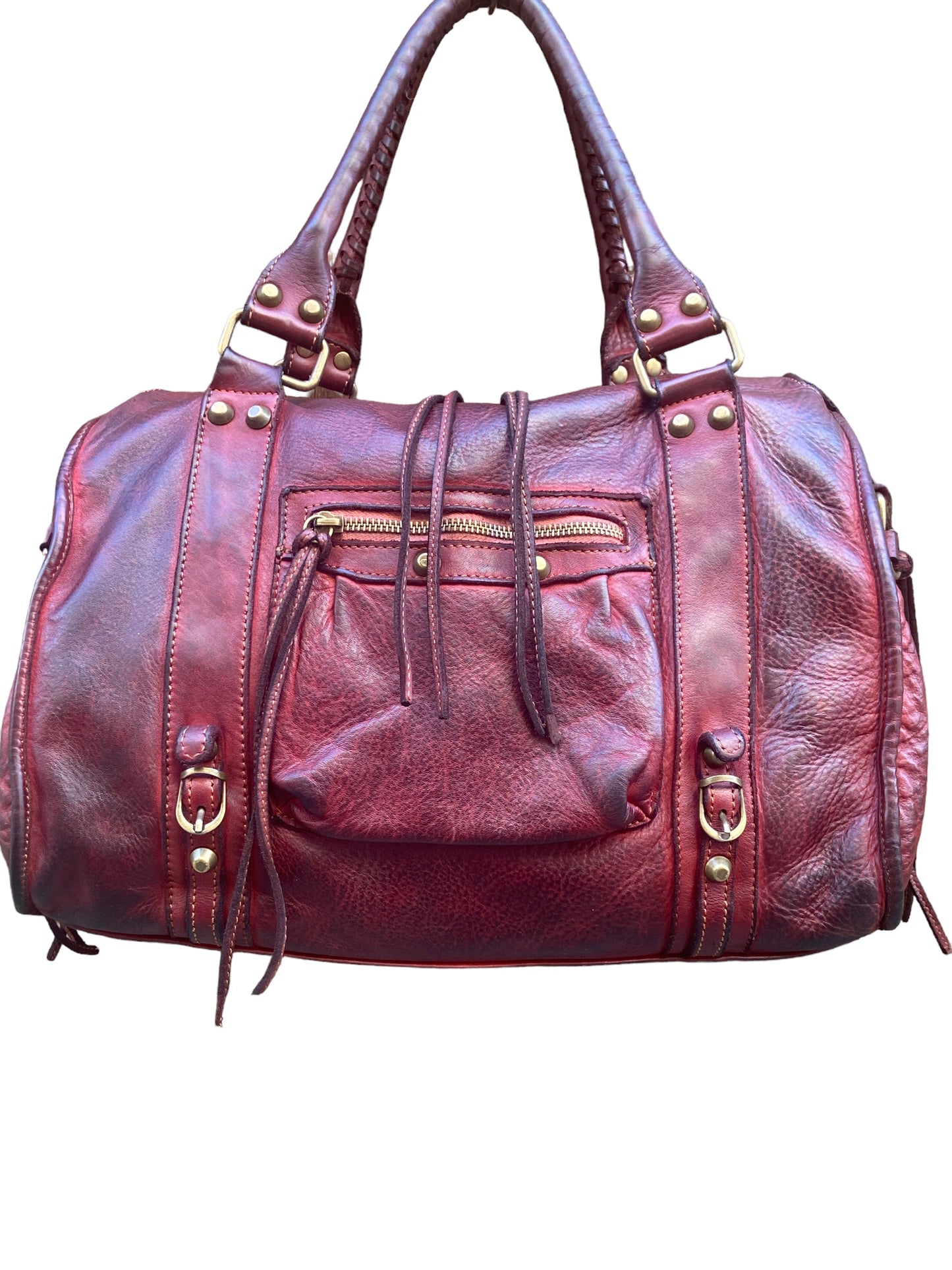 BAYSIDE Borsa a mano in cuoio vintage