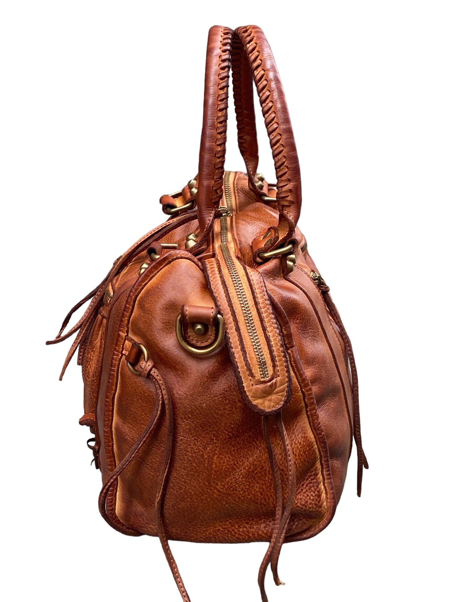 BAYSIDE Borsa a mano in cuoio vintage