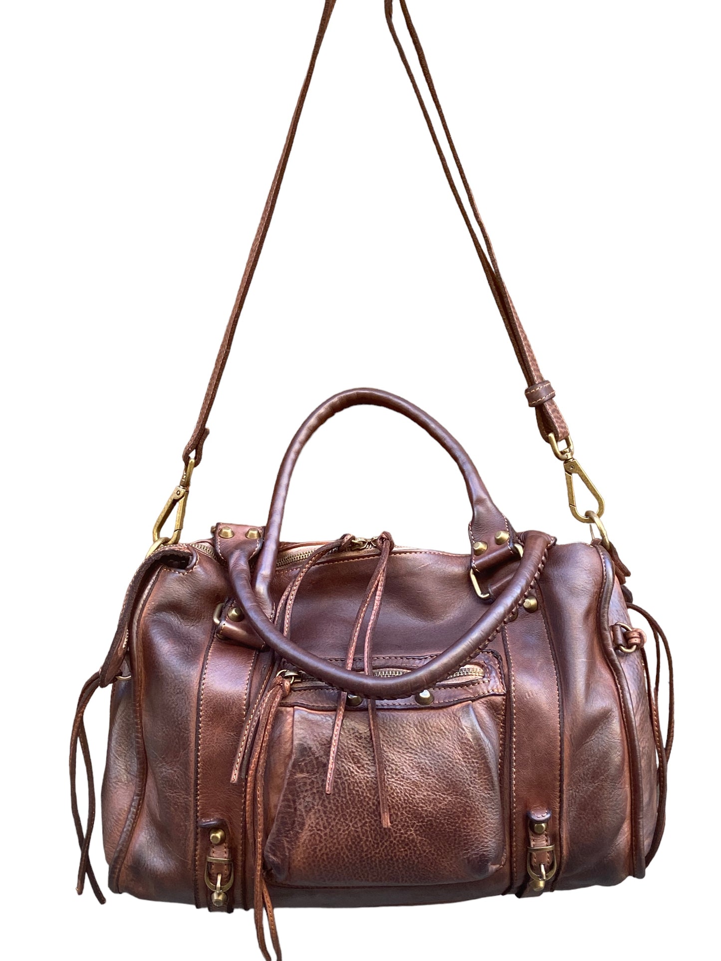 BAYSIDE Borsa a mano in cuoio vintage