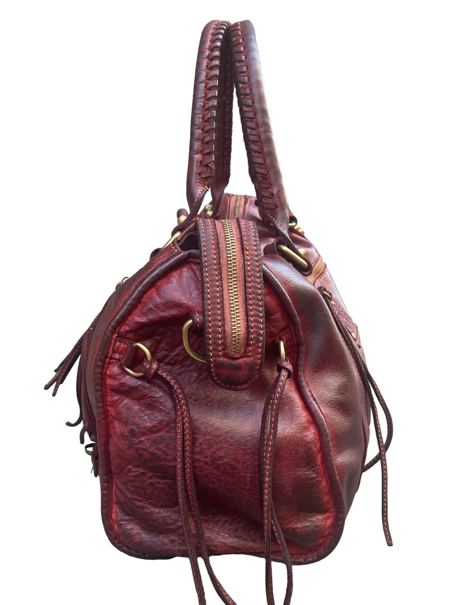 BAYSIDE Borsa a mano in cuoio vintage