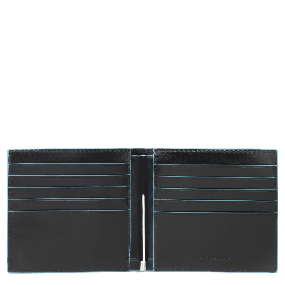 PIQUADRO BLUE SQUARE Portafogli con molla porta banconote