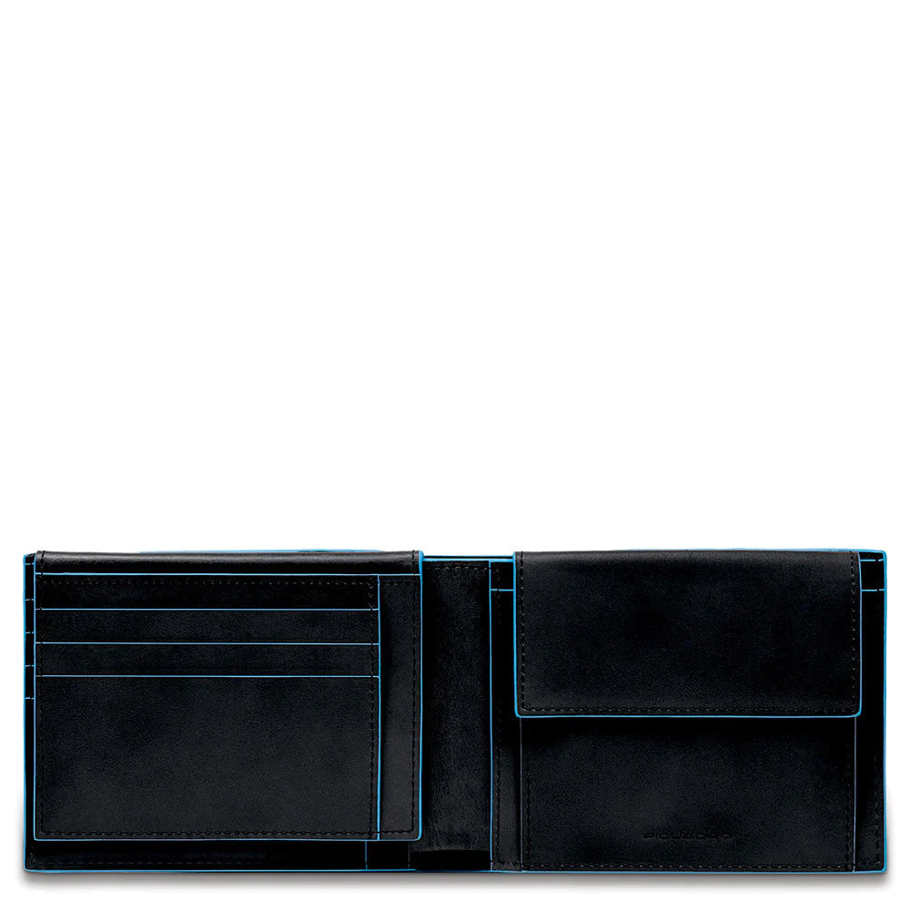 PIQUADRO BLUE SQUARE portafoglio uomo con porta documenti e porta monete