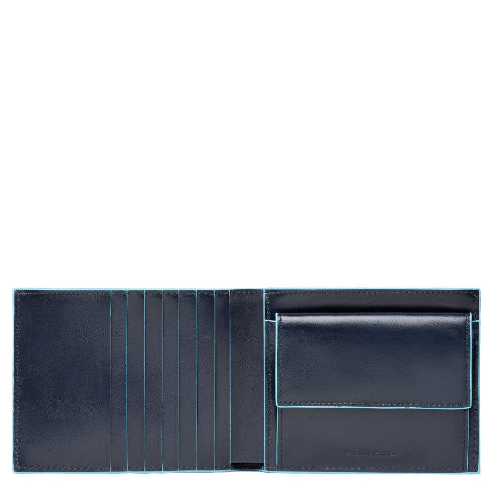 PIQUADRO BLUE SQUARE portafoglio uomo con porta monete