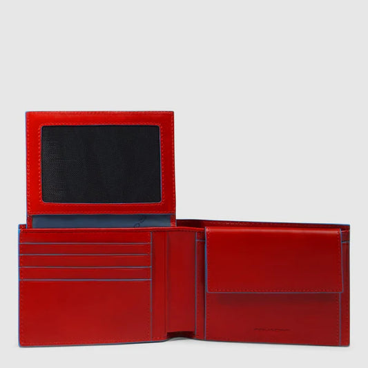 PIQUADRO BLUE SQUARE portafoglio uomo con porta documenti e porta monete