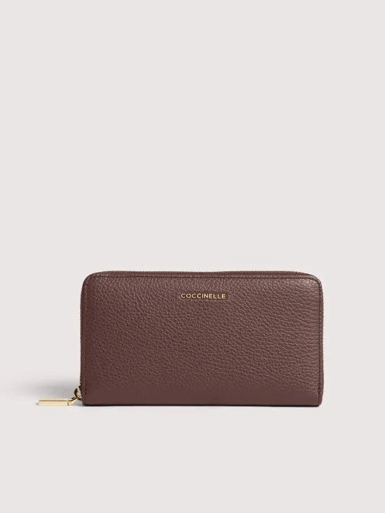 COCCINELLE METALLIC SOFT Zip Around Large