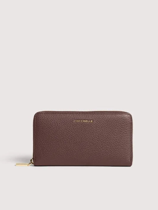 COCCINELLE METALLIC SOFT Zip Around Large