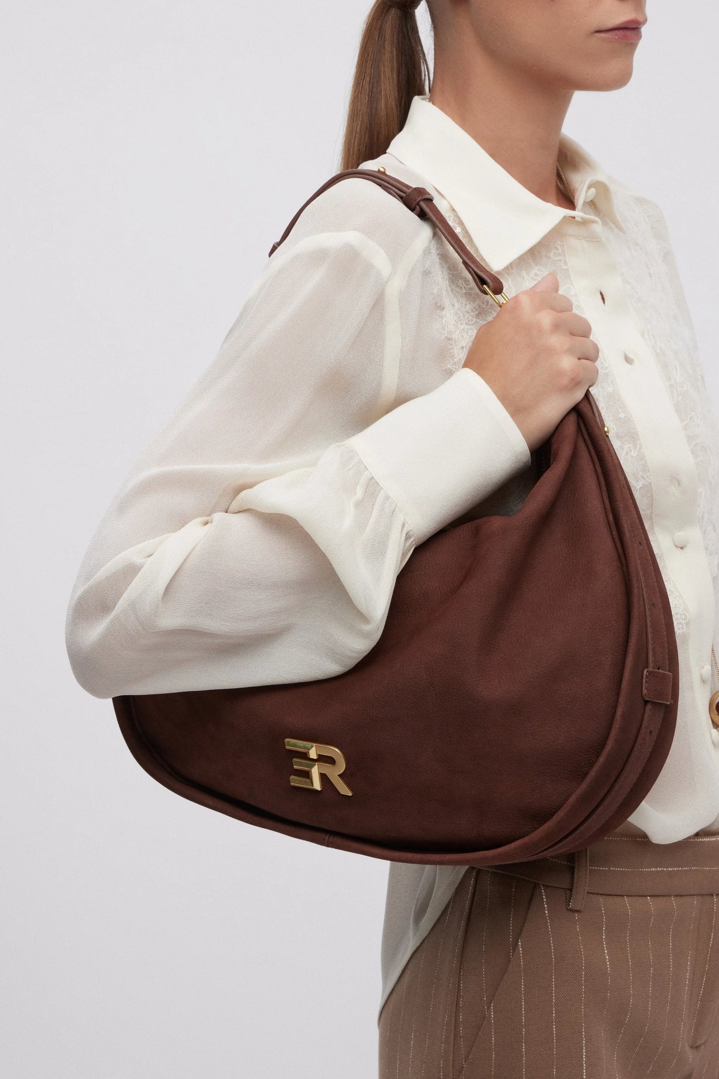 ERMANNO FIRENZE by SCERVINO Large Hobo NABUK
