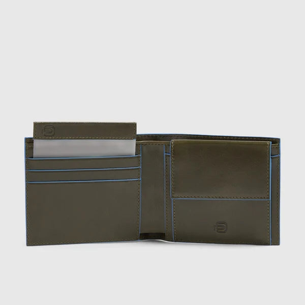 PIQUADRO BLUE SQUARE Portafoglio mini con porta monete