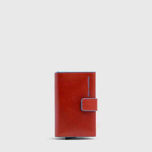 PIQUADRO BLUE SQUARE Porta carte di credito in metallo