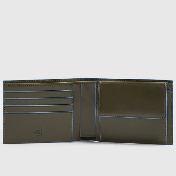 PIQUADRO BLUE SQUARE Portafoglio uomo con porta monete