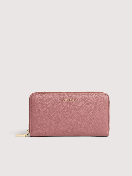 COCCINELLE METALLIC SOFT Zip Around Large