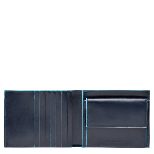 PIQUADRO BLUE SQUARE portafoglio uomo con porta monete